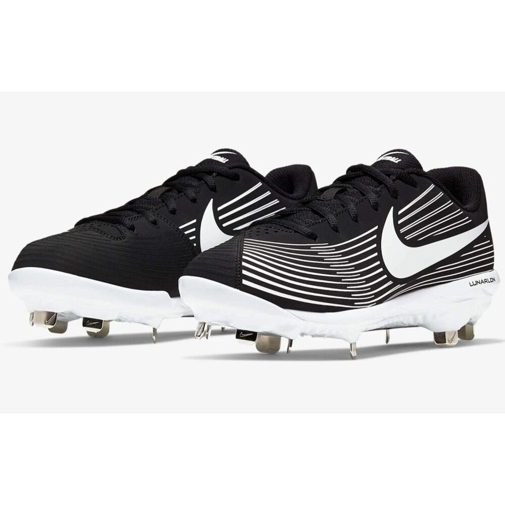 Nike Women's Black & White Cleats - Lightweight Athletic Baseball/Softball Shoes